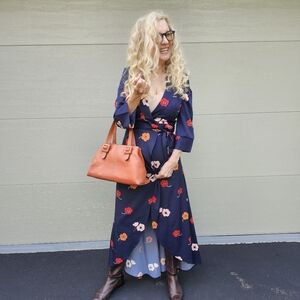 Kling Floral Ex Cond & Cleaned Maxi Wrap Dress, Size XS, $26